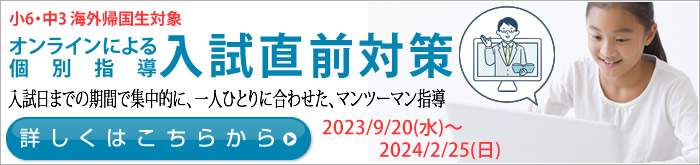 オンライン個別入試直前対策 画像
